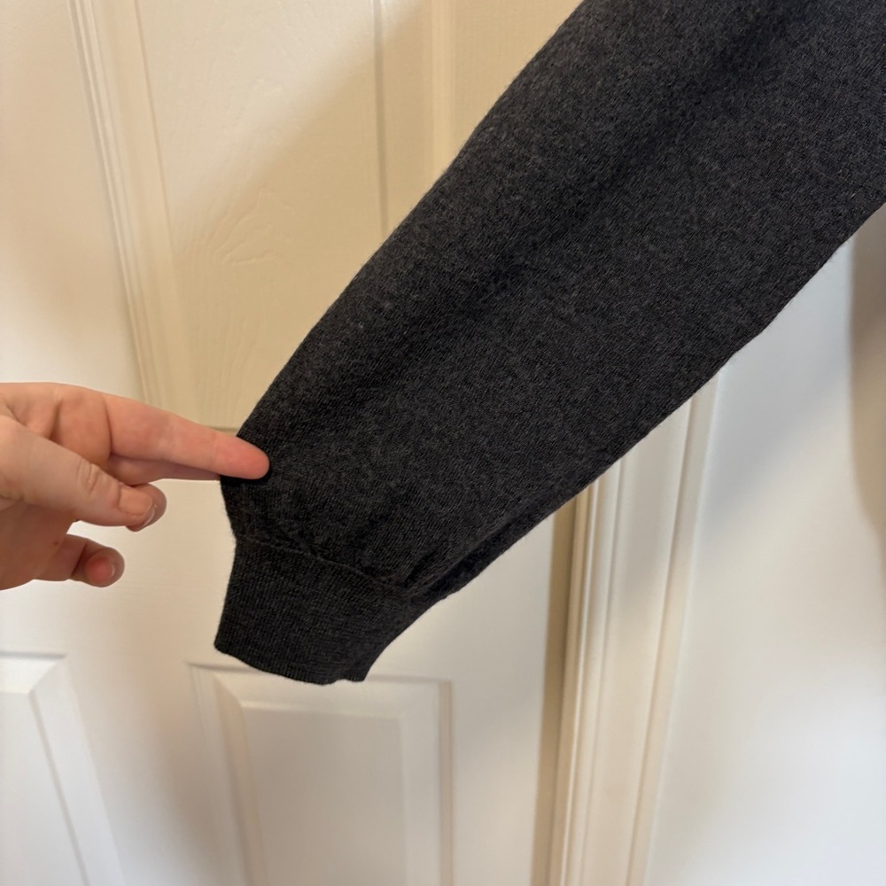 SIMONS 100% Wool V-Neck Sweater Dark Grey Size XXL Made in Italy - Picture 6 of 13